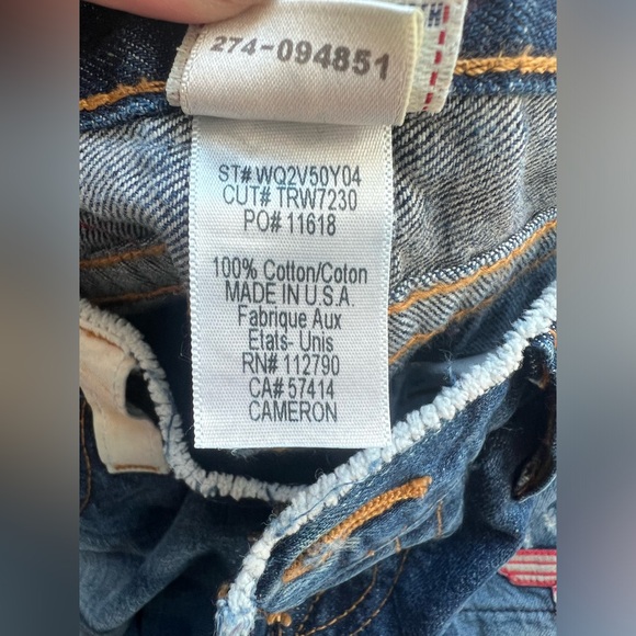 True Religion Boyfriend Patch Low Rise Jeans Size 24 - Picture 9 of 10